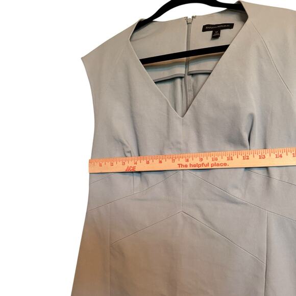 Banana‎ Republic Sz 12 Bi-Stretch Sheath Dress Gray Office Minimalist Preppy - Picture 8 of 11